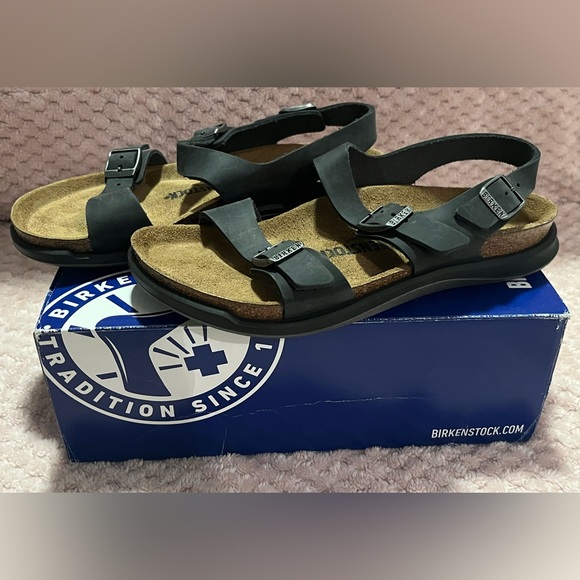 Birkenstock Sonora CT Black Sandals with Buckles size 39 New in box - Picture 2 of 11
